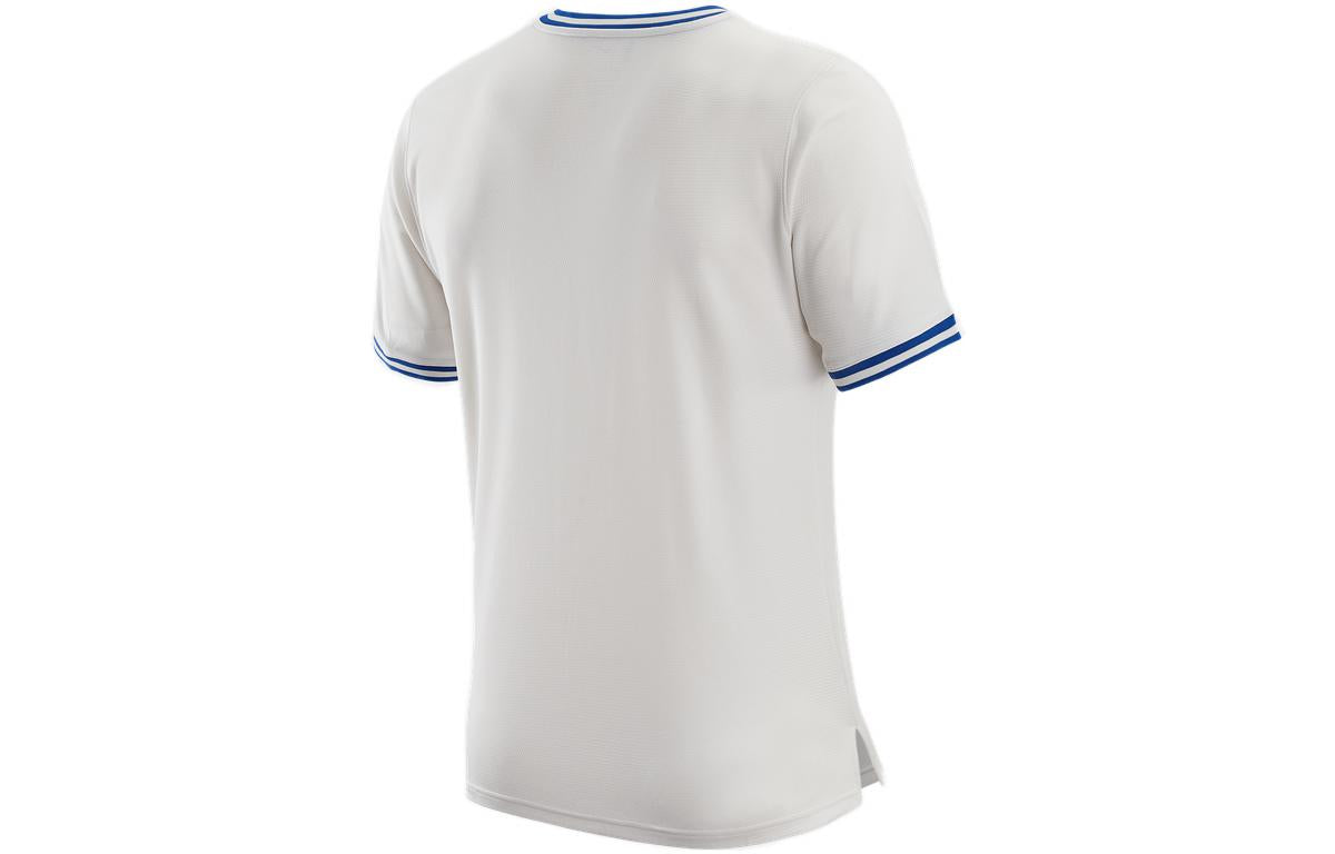 Men's Nike Alphabet Stripe Printing Round Neck Short Sleeve White T-Shirt DR2266-030