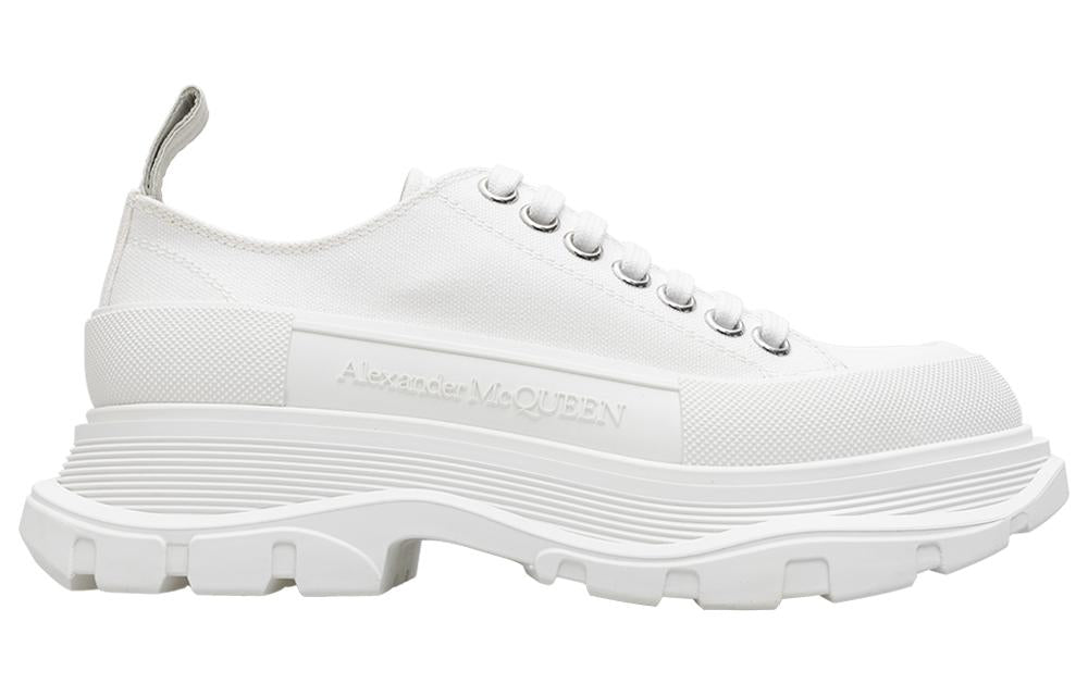 (WMNS) Alexander McQueen Tread Slick Low Lace Up 'White White' 611705W4MV29000