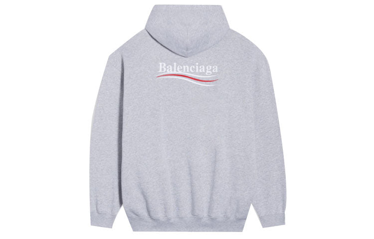 Balenciaga Political Campaign Hoodie Medium Fit 'Grey' 600583TKVI91379