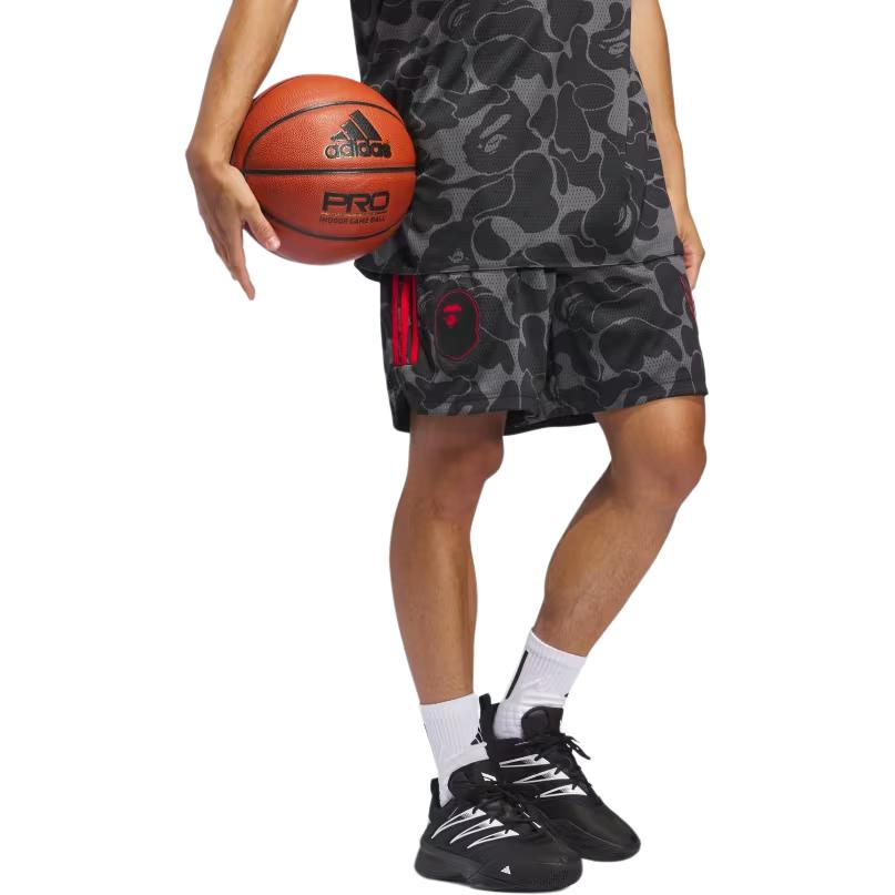 adidas x BAPE Dame 9 Basketball Shorts Asia Sizing 'Grey' JF1153