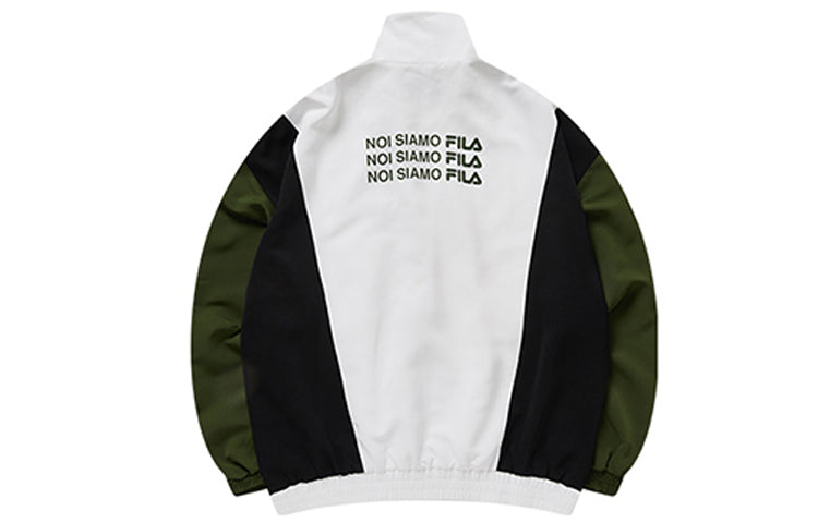 FILA FUSION inline Casual Sports Woven Stand Collar Jacket White T11M011504F-WT