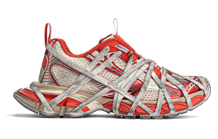 Balenciaga 3XL Extreme Lace Sneakers 'Orange Beige Mesh and Polyurethane' 778698W3XLL7597