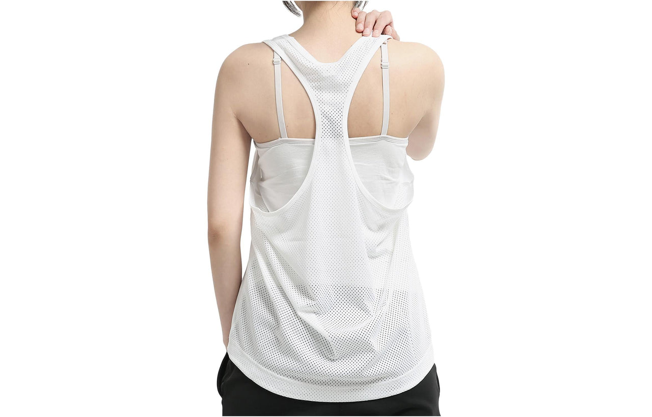 (WMNS) adidas D2M Logo Tank 'White Black' CZ4386