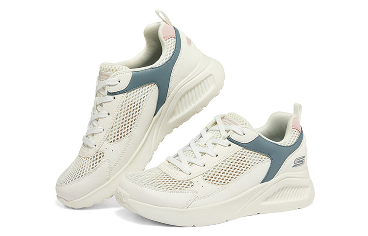 (WMNS) Skechers Bobs Shoes 'White Green' 117155-WMLT