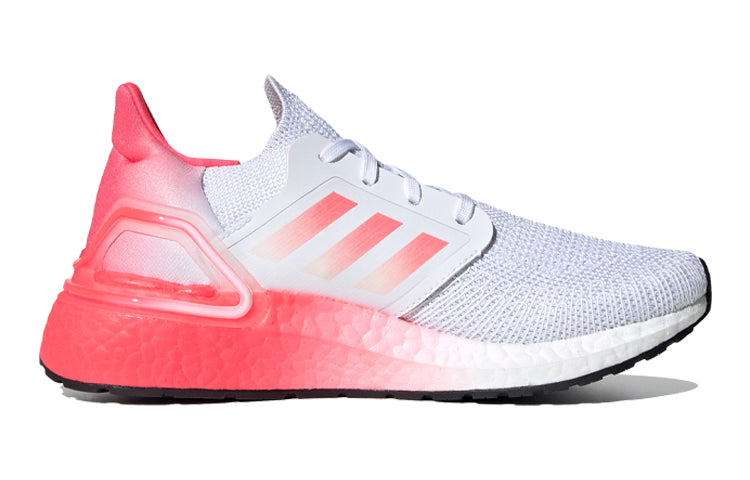 (GS) adidas UltraBoost 20 J 'White Signal Pink' FX0456