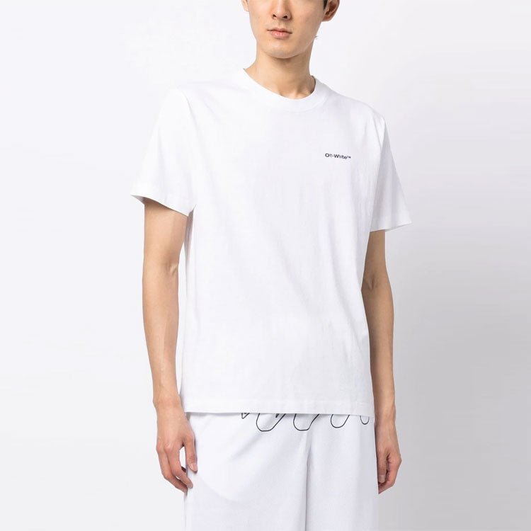 Off-White Logo-Print Diag Tee OMAA027F22JER0166011