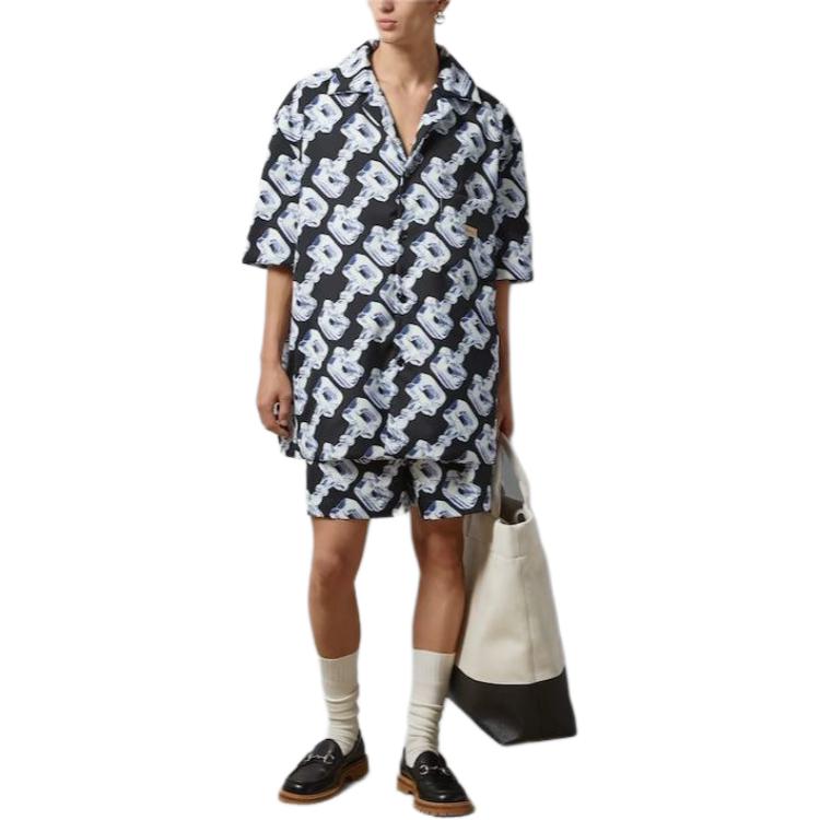 Gucci 3D Glass Horsebit Print Fabric Shorts 'Black Lilac' 773172-ZAP8Q-1211