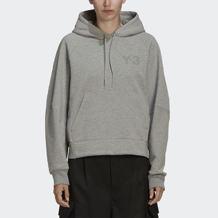 (WMNS) Y-3 Logo Hoodie Gray GK4421