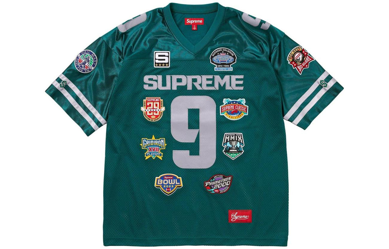 Supreme FW23 Week2 Championship Embroidered Football Jersey 'Green' SUP-FW23-060