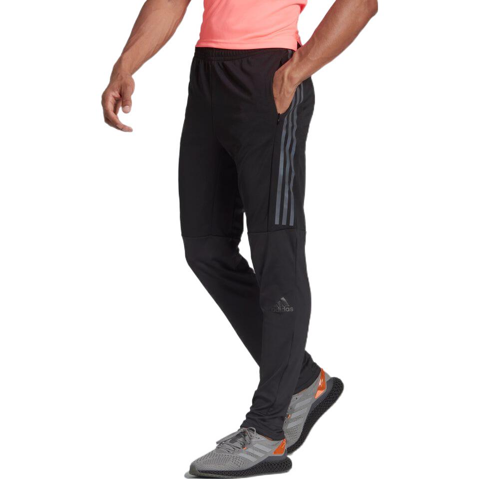 Men's adidas Logo Stripe Printing Casual Sports Pants/Trousers/Joggers Black HE2470