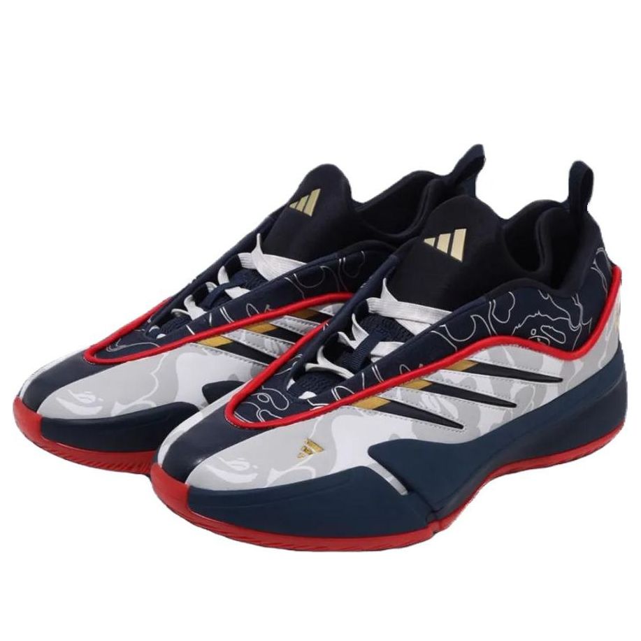 adidas x BAPE Dame 9 'Footwear White Core Black Gold Metallic' IH0787