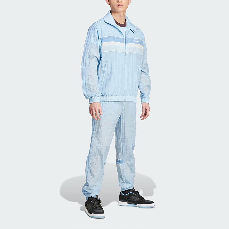 adidas 80s Nylon Archive 3-Stripes Track Top 'Blue' JC6518