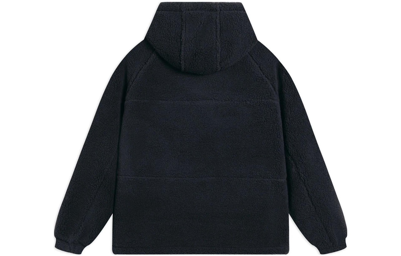 Li-Ning BadFive Logo Fleece Full Zip Jacket 'Black White' AFDSA69-5