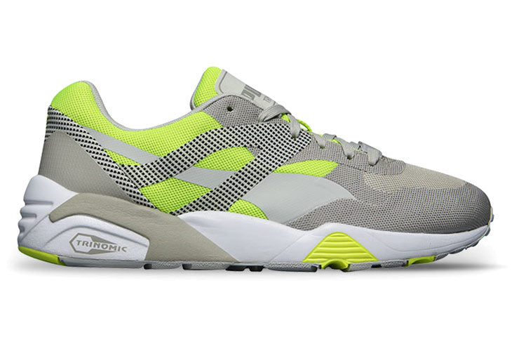 PUMA R698 Progressive Lace Up Running Shoes Grey/Green 362046-02