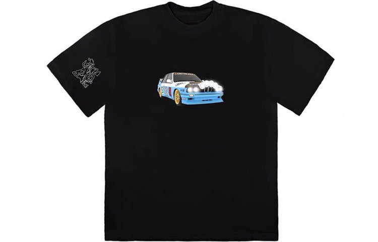 Travis Scott Unisex Cactus Jack JACKBOYS VEHICLE Print Round-neck Tee Black TC-285