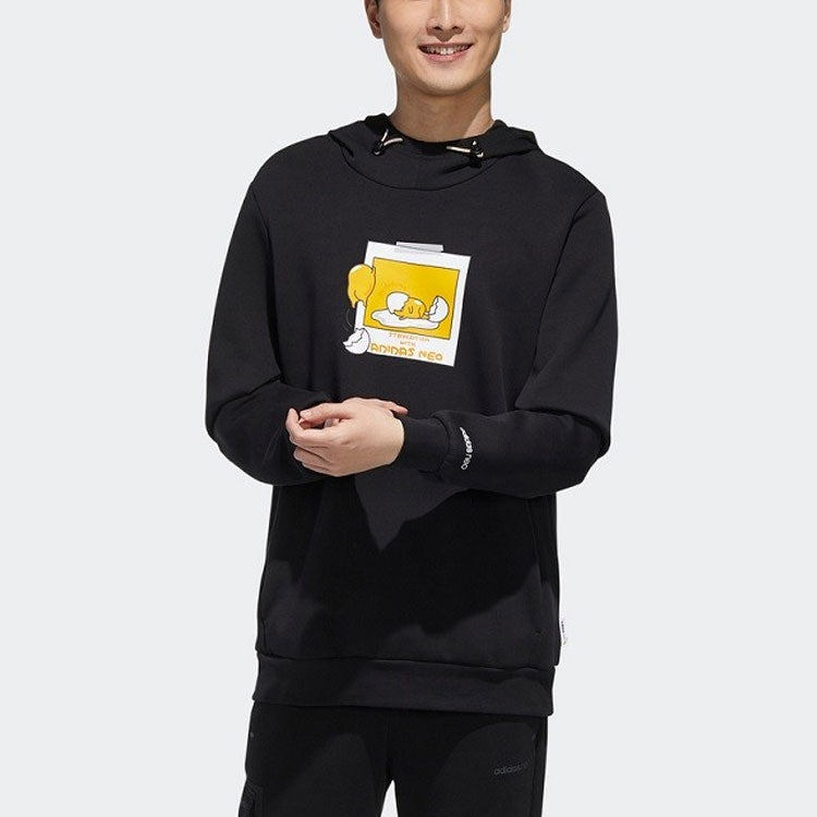 adidas neo x Yellow Crossover Casual Sports Long Sleeves Pullover Black GL7225