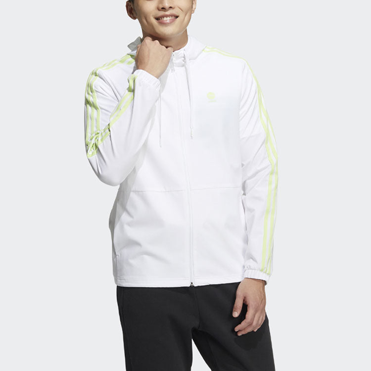 adidas neo M CE 3S WB Stripe Sports Hooded Jacket White HD4663