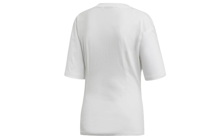 (WMNS) adidas originals Round Neck Pullover Short Sleeve White EC0929