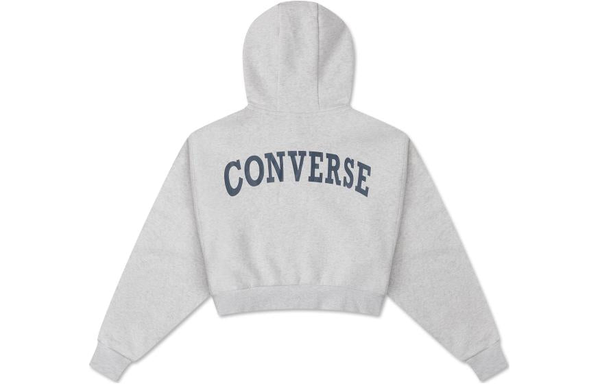 (WMNS) Converse Retro Chuck Hoodie 'LT Retro Grey Heather' 10026150-A02