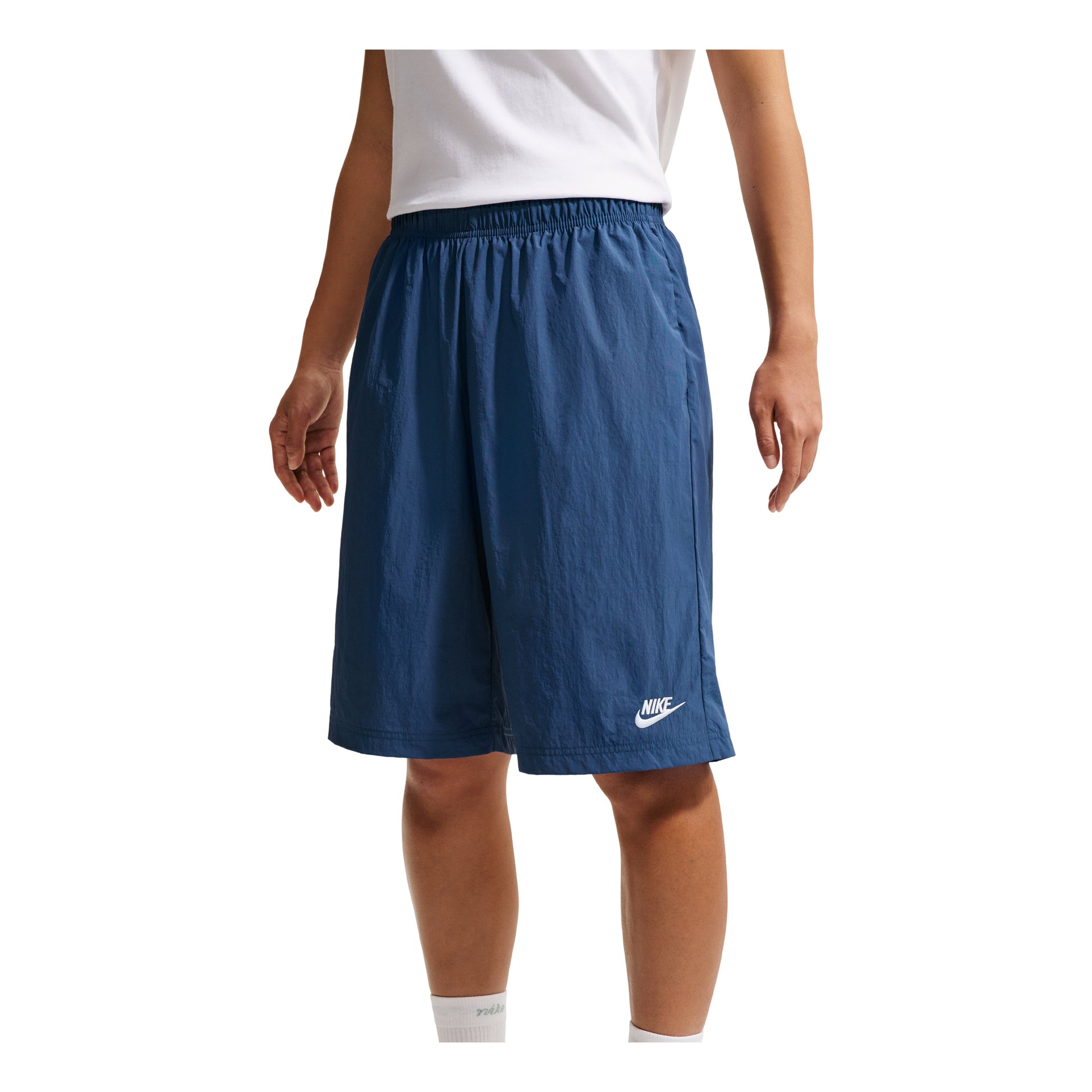 (WMNS) Nike Sportswear Mid-Rise Loose Knee-Length Shorts 'Mystic Navy Sail' IH8465-461