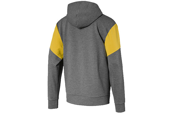 PUMA Casual Sports Splicing Alphabet Printing hooded Colorblock Long Sleeves Gray 581114-03