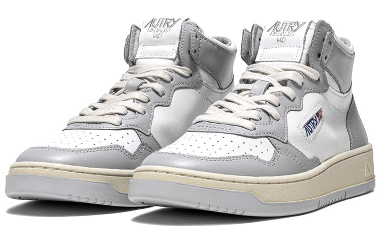 AUTRY Medalist Mid Bicolor 'White Grey' AUMM-WB10