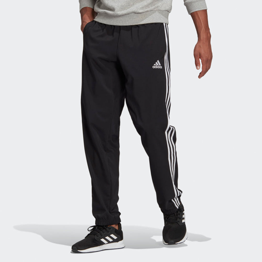 adidas Stripe Loose Straight Training Sports Pants Black GK8982