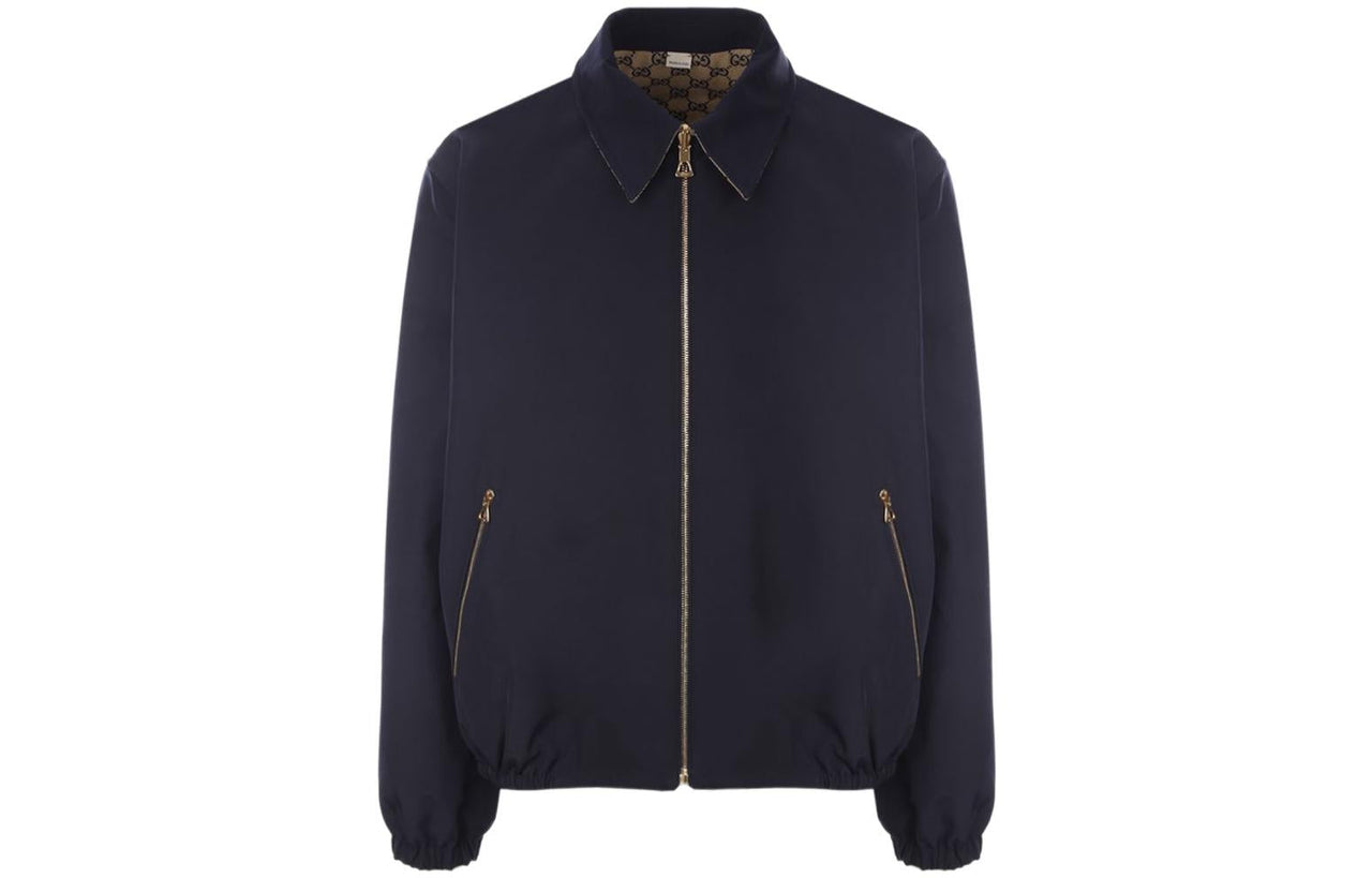 Gucci GG Polyester Reversible Jacket 'Blue Beige' 694163-ZAI6D-4330