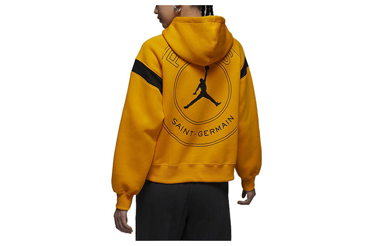 (WMNS) Air Jordan x Paris Saint-Germain Hoodie (Asia Sizing) 'Yellow Black' DV2836-705