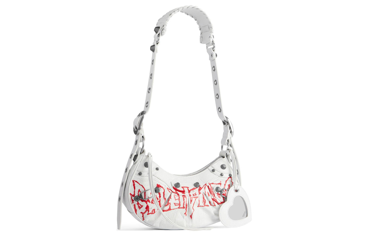 (WMNS) Balenciaga Le Cagole Xs Shoulder Bag Diy Metal 'White' 6713092AAXE9066