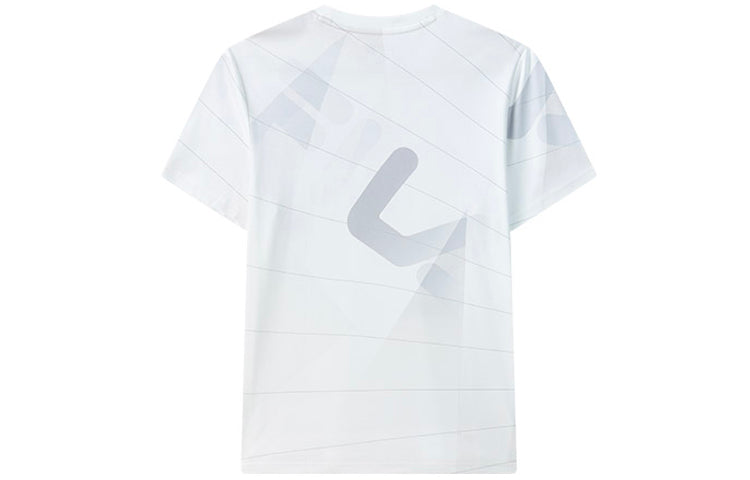 FILA Logo Pattern Casual Sports Round Neck Short Sleeve White F11M122114F-ZB