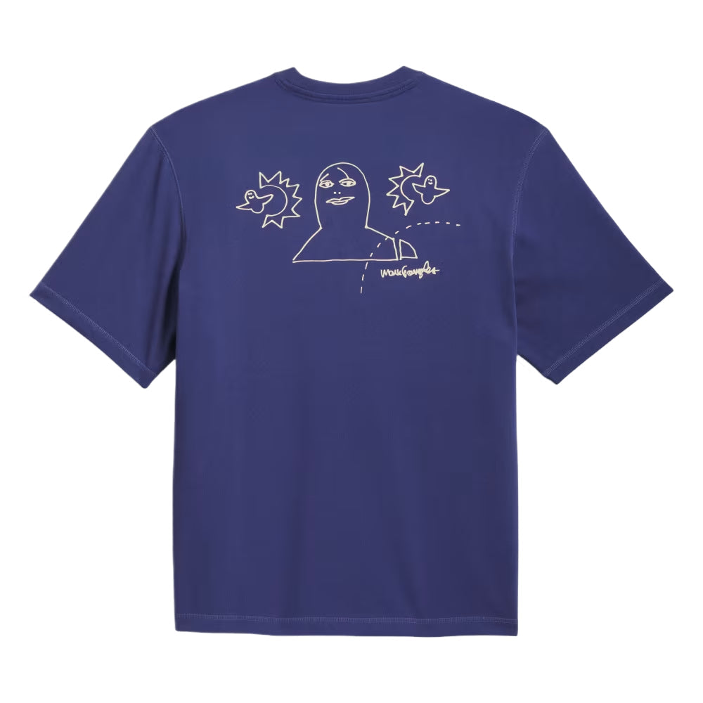 adidas Skateboarding x Mark Gonzales Not Amused T-Shirt Asia Sizng 'Muted Purple Acid Orange' KQ6269