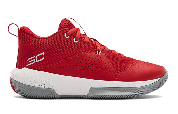 (GS) Under Armour Sc 3zer0 IV Low-Top Red 3023918-600