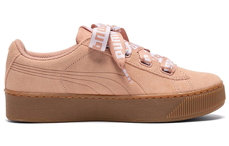 (WMNS) PUMA Vikky Platform Ribbon Pink/Brown 365314-02