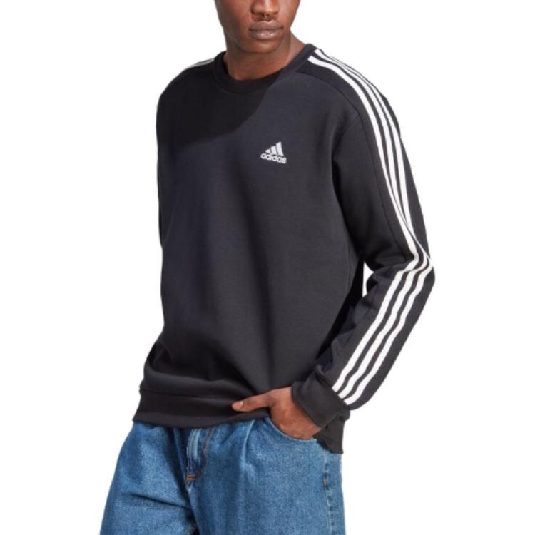 adidas Essentials Fleece 3-Stripes Sweatshirt 'Black' IB4027