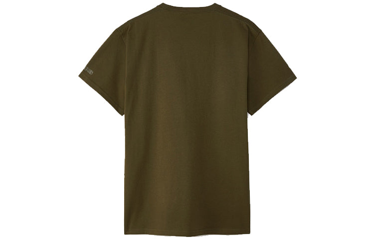 Men's Converse x Kim Jones Crossover Small Label Solid Color Sports Round Neck Short Sleeve Olive Green 10021732-A02