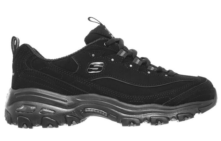 (WMNS) Skechers D'Lites Low-Top Running Shoes Black 11949-BBK