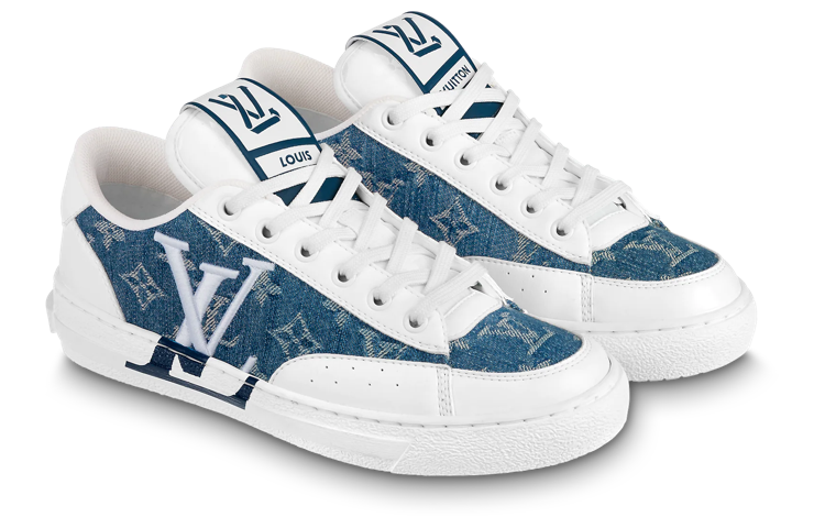 (WMNS) LOUIS VUITTON Charlie Sneakers 'White Denim Monogram' 1AAW2A