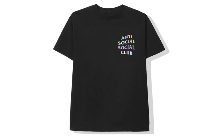 ANTI SOCIAL SOCIAL CLUB China limited Gradient Alphabet Printing Short Sleeve Unisex Black ASST376