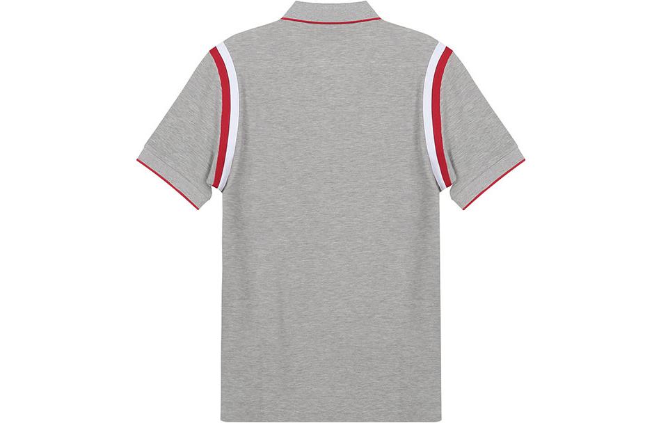 Men's Burberry SS21 Logo Pattern Cotton Polo Shirt Gray 80378531