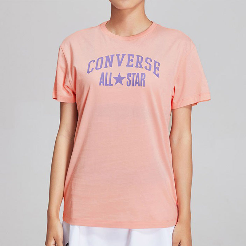 (WMNS) Converse Sport Graphic T-Shirt 'Pink Blue' 10017793-A02