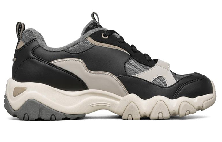 (WMNS) Skechers D lites 2.0 Sports Shoes Black/White/Grey 66666313-BKNT