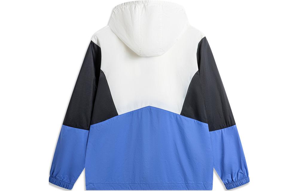Li-Ning Color Block Windbreaker 'White Black Blue' AFDU363-5
