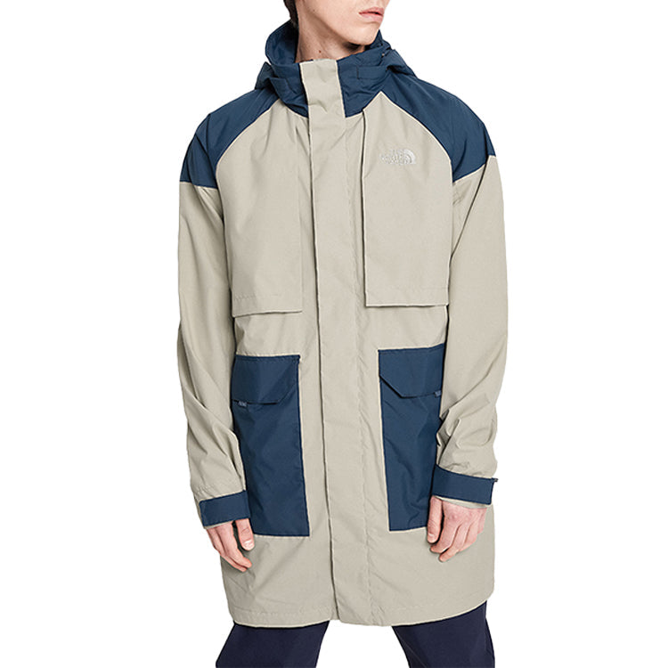 Men's THE NORTH FACE Outdoor Windproof Water Repellent mid-length Jacket Beige NF0A497H-PG2
