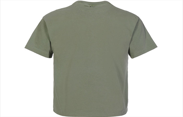 Men's Nike NAI-KE Cha Nai-Ke Cha Series Casual Breathable Solid Color Short Sleeve Green T-Shirt DV5253-386