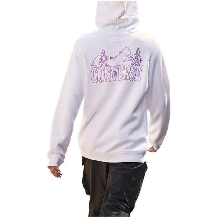 Converse Mountain Logo Hoodie 'White' 10025050-A02