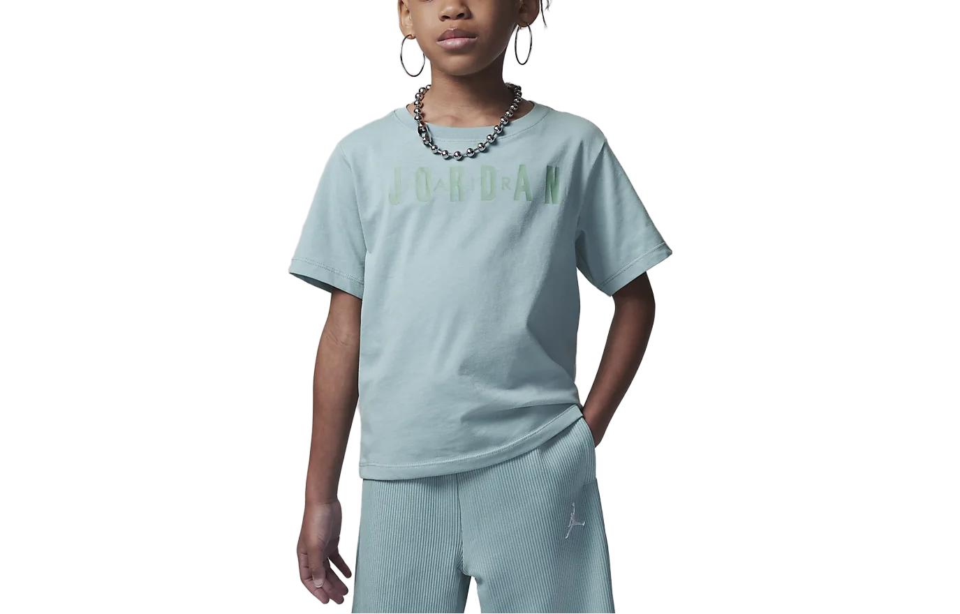 (GS) Air Jordan Post Up Boxy Tee 'Light Blue' FV3296-309