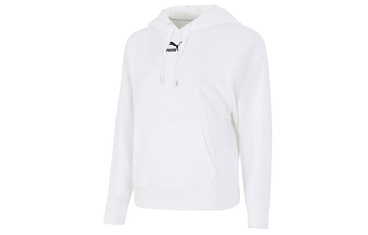 (WMNS) PUMA Classics Logo Graphics Hoodie 'White' 533155-02