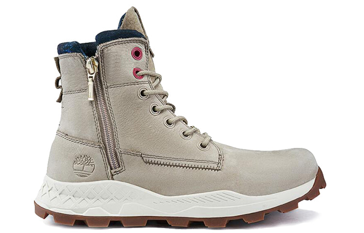 Timberland Brooklyn Side Zip Wide Fit Boots 'Beige Nubuck' A41AM