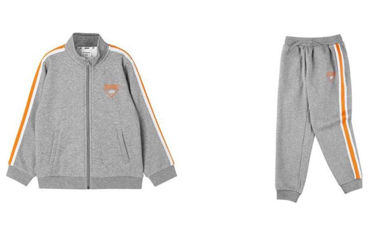 (GS) Skechers Stripe Sports Knitted Set 'Red White Grey Navy Orange' L321K109